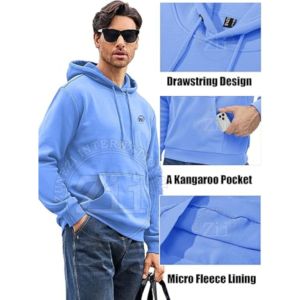 Drop Shoulder Hoodie Streetwear Pullover Hoodies para hombres Fabricante de ropa 400g 100% Sudaderas con capucha de algodón suave cálido Suelto - Product Image 2