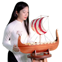 B028 - Ligne de bataille viking Drakkar légendaire, modèle nautique en bois peint à la main, décoration artistique maritime, cadeau 64Lx16.5Wx50H cm