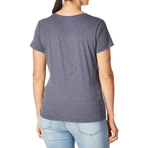 T-shirt en polyester pour femmes en gros, logo personnalisé, séchage rapide, t-shirt doux, t-shirt en mélange de polyester pour femmes, uni - Product Image 6