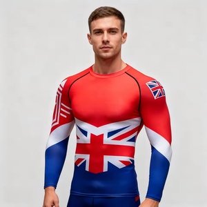 Camisetas Deportivas de Compresión Personalizadas para Hombre, Transpirables, Elásticas en Cuatro Direcciones, de Spandex/Poliéster, de Secado Rápido - Product Image 3