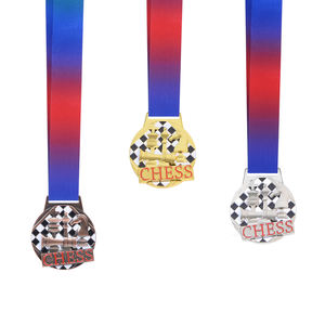 OEM ODM-medallas deportivas de metal para niños, alta calidad, bajo precio, fabricación personalizada, ajedrez - Product Image 2