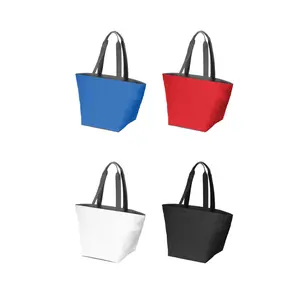 High Quality Custom Printed Logo Canvas Tote Bag Eco-Friendly Reusable Cotton Canvas Zipper Closure Fashionable Style Daily Life - Product Image 1