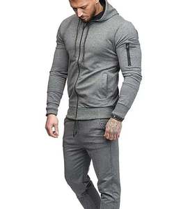 Ensemble survêtement et pantalon avec logo personnalisé Survêtement Sweat-shirt uni Tenue de jogging Tenue de sport OEM Vêtements de meilleure qualité pour hommes - Product Image 1