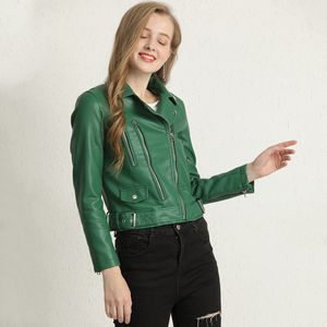 Women Jackets 2025 Spring Autumn New Faux genuine Leather Jacket Womens Casual Slim <b>Waterproof</b> Female Jacket Women's Jackets - Product Image 4