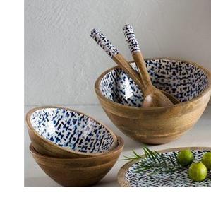 Handmade Wooden <b>Enamel</b> <b>Bowl</b> for Dining and Serving Handmade and Sustainable - Product Image 4