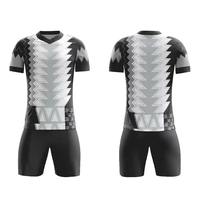 Ensemble de maillot et short de football personnalisé pour homme, respirant, séchage rapide, extensible dans quatre directions, anti-UV, 100% polyester, logo personnalisé, jaune et bleu