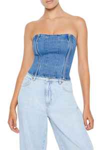 Top de Mezclilla para Mujer, Elegante, Ligero, Veraniego, Corte Entallado, Textura Suave, Transpirable, Acabado Premium, Prenda Distintiva para el Armario - Product Image 6