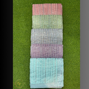 2025 Saree élégant à paillettes pour mariage et tenue de soirée | Couture personnalisée disponible - Product Image 4