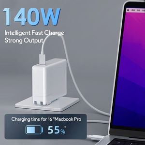 Nouvel <span class=keywords><strong>adaptateur</strong></span> secteur USB-C à charge rapide 140W pour <span class=keywords><strong>MacBook</strong></span> Pro/<span class=keywords><strong>Air</strong></span> 16/15/14/13 pouces/<span class=keywords><strong>M1</strong></span>/M2/M3/ pour iPad Pro 2023/2022 Appareil USB C - Product Image 3