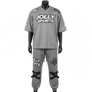 Pantalones deportivos de malla de poliéster para hombre, 240 GSM, con panel de tirantes, color gris, estampado por transferencia térmica, pantalones de malla y pantalones para hombre - Product Image 1