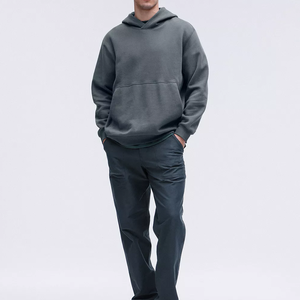 เสื้อฮู้ดแบบสวมศีรษะของผู้ชายเสื้อสเวตเชิ้ตมีกระเป๋าพิมพ์ลายลำลองใส่ในฤดูใบไม้ผลิกำหนดเอง100% ธรรมดา - Product Image 2