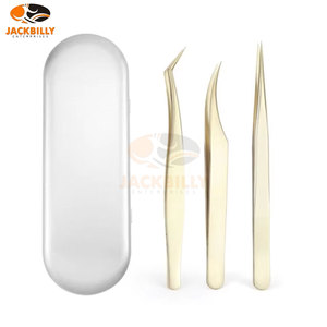 แหนบต่อขนตาสแตนเลสแหนบติดโลโก้และสีแบบกำหนดเอง - Product Image 6