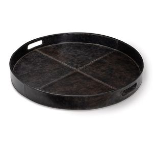 Bandeja de cuero contemporánea para colocar posavasos de revistas o detalles decorativos en cualquier superficie de la Mesa - Product Image 1