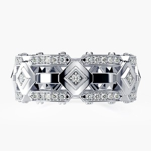 Personalized Diamond VVS Wedding Engagement <b>Ring</b> Iced Hip Hop Vintage Style 14k 18k White Gold Plated <b>Custom</b> Men's Sterling - Product Image 3