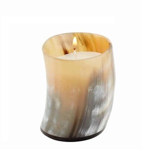 Bougeoir parfumé nautique personnalisé véritable corne de vache pour les décorations de vacances et de Noël par l'artisanat en croissant - Product Image 3