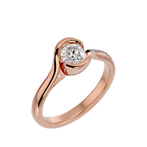 Marina Single Solitaire Ring Romántico Hip-Hop Style 14K Amarillo Blanco Platino Rodio Plateado Cut Stone IGI Certified Lovers 14K - Product Image 2