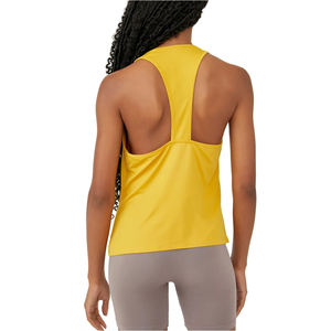 New Arrival Customized Logo Printing Women's Neck Tank Top Best Design Fitness Casual Sport Style <b>Yellow</b> Made Quality <b>Fabric</b> - Product Image 2
