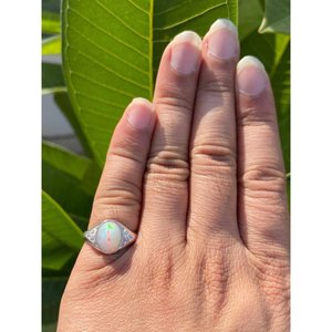 Anillo de Ópalo Natural, Plata de Ley 925, Anillo de Piedras Preciosas Hecho a Mano, Proveedor de Joyería al por Mayor - Product Image 4