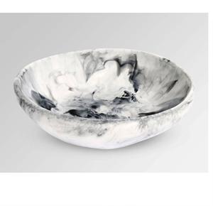 Bol et plat de service en résine écologique artisanale - Vaisselle de fête, passe au lave-vaisselle, fabriqué en Inde - Product Image 2