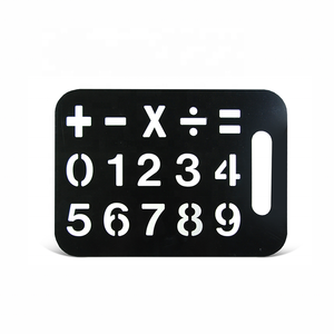 Modèle de lettres et de chiffres en métal OEM, noir mat, gabarit de dessin, <span class=keywords><strong>pochoir</strong></span> - Product Image 2