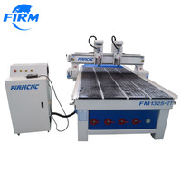 Machine de fraisage CNC à double tête Firmcnc 1325 |   Routeur CNC à double broche pour le travail du bois, idéal pour la fabrication de meubles, d'armoires, de panneaux MDF et de contreplaqué
