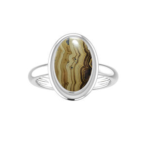 Anillo de Plata de Ley 925 con acabado alto, ajuste de bisel, Schalenblende, mezcla de piedras preciosas, formas, fiesta de boda clásica, moda - Product Image 5