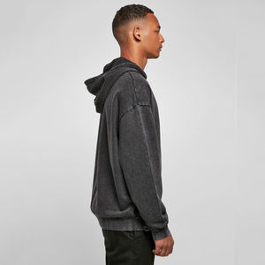 Custom Logo 100% Cotton <b>Men's</b> Winter Acid Wash <b>Hoodie</b> Long Sleeve Oversized Streetwear Pullover with Urban Style - Product Image 4