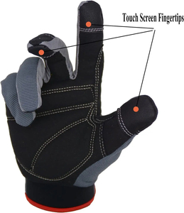 Gants de mécanicien pour hommes à vendre Conception sur mesure Gants de mécanicien pour hommes à demi-doigt confortables Vente en gros - Product Image 5