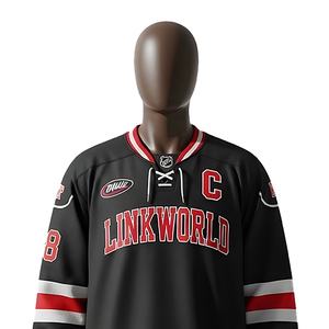 Ropa deportiva de hockey sobre hielo para hombre personalizada de alta calidad nueva ropa deportiva de práctica en blanco impresa transpirable al por mayor con logotipo frontal - Product Image 4