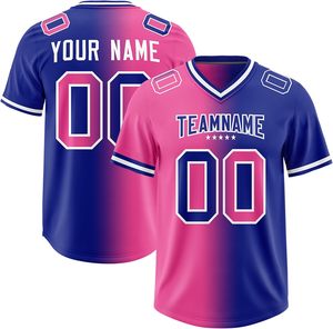 Camiseta de fútbol americano de fútbol retro personalizada transpirable de gran tamaño de malla de poliéster corto totalmente sublimado de verano de talla grande - Product Image 3