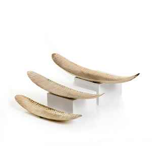 Tabletop Latest Rectangle Shape Golden Hammered Metal Food <b>Breakfast</b> Serving <b>Tray</b> Wholesale Decorative Food Carrying <b>Tray</b> - Product Image 5