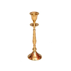 Soporte de vela de hierro hecho a mano personalizable acabado dorado para la boda casera o la decoración de Navidad-Precio al por mayor - Product Image 2