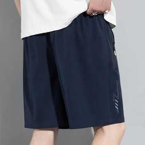 กางเกงกีฬาขาสั้นของผู้ชายกางเกงออกกำลังกายขาสั้นเอวต่ำแห้งเร็วแบบลำลองเพาะกายยิมฟิตเนส6XL ล้างแล้ว - Product Image 6