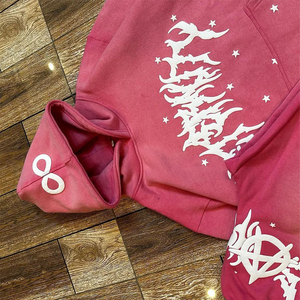 ชุดวอร์มโอเวอร์ไซส์ลายพิมพ์สำหรับทุกเพศ รุ่นใหม่ปี 2026 ผ้าคอตตอนเทอร์รี่คุณภาพสูง พิมพ์ลายพัฟ สไตล์ฤดูหนาว บริการรับผลิตตามแบบ OEM - Product Image 2