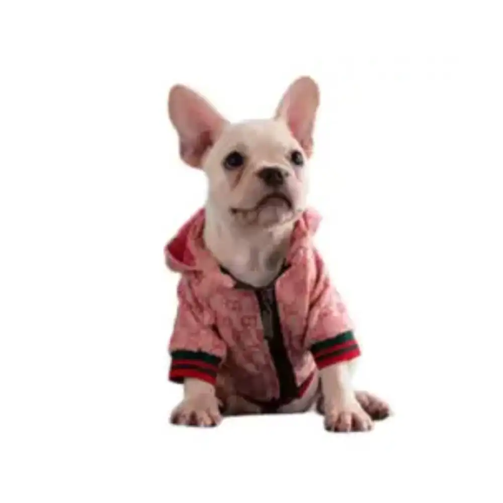ハイエンドの高級ファッショナブルな大型小型ペットコート犬服ブランド犬用デザイナー服フード付きジッパージャケット