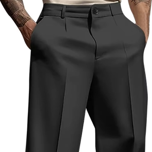 Pantalones Anchos Casuales de Estilo Vintage para Hombre, con Pliegues y Estilo Old Money - Product Image 1