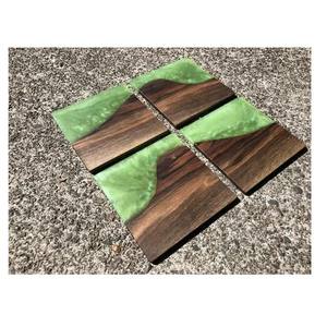 Posavasos grabables de madera Natural y resina para tazas de té, utensilios de cocina, manteles individuales, suministros de cocina, hogar y cocina, superventas - Product Image 6