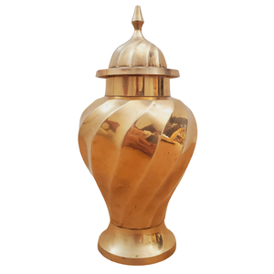 Pot de temple en laiton de haute qualité avec finition polie, pot de temple en laiton pur vintage pour la décoration du temple - Product Image 5