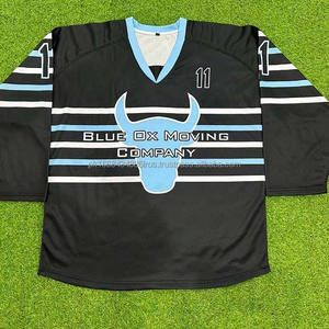 Fabricant d'uniformes de hockey sur glace en polyester 100% respirant avec logo personnalisé - Product Image 4