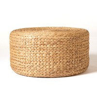 Décoration intérieure et extérieure, best-seller, pouf rond, tabouret de restaurant, ottoman, tabourets de bar en jacinthe d'eau, style bohème