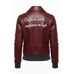 Veste de motard pour femme en coton vert de luxe, coque en polyester imperméable, vêtements d'extérieur d'hiver, personnalisable - Product Image 6