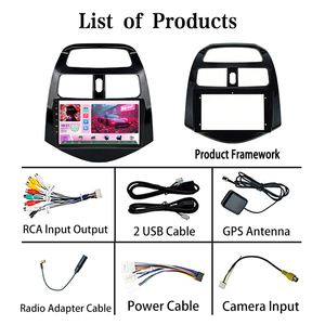 Lecteur DVD de voiture Android avec écran IPS 9 pouces <span class=keywords><strong>2</strong></span> <span class=keywords><strong>Din</strong></span>, GPS, WIFI, Qualcomm Snapdragon, autoradio pour <span class=keywords><strong>Chevrolet</strong></span> <span class=keywords><strong>Spark</strong></span> Beat M300 2010-2014 - Product Image 6