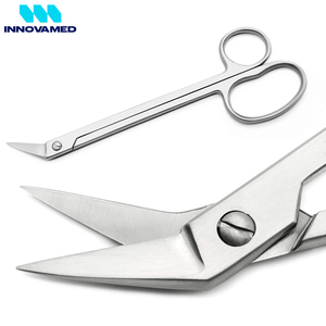 Tijeras para uñas de los pies con punta en ángulo Hecho de acero inoxidable Cuchillas afiladas de precisión de 18 cm Tijeras de Podología - Product Image 5