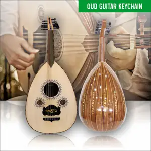 The Arabian Oud modello di strumento musicale portachiavi tradizionale arabo e prodotto artigianale fatto a mano in poliresina in miniatura