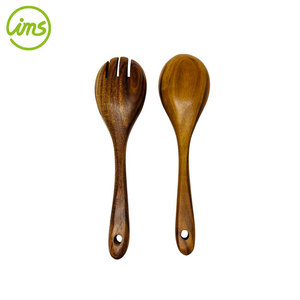 1.5MM Olive Wood Mixing Serving Salad <b>Spoon</b> <b>Fork</b> <b>Set</b> - Product Image 3