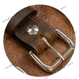Cinturón deportivo de diseñador de calidad para hombre, cuero de vaca compuesto de doble capa con hebilla de aleación de latón macizo, cinturón de Golf - Product Image 5