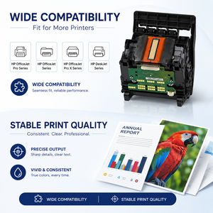 Tête d'impression 4 couleurs Ocbestjet Homemade 952 953 954 955, qualité stable, ensemble de têtes d'impression avec encre pour HP <span class=keywords><strong>OfficeJet</strong></span> <span class=keywords><strong>Pro</strong></span> <span class=keywords><strong>7740</strong></span> 8710 8715 - Product Image 3