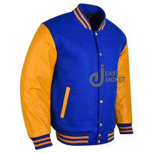 Chaqueta universitaria unisex con logotipo personalizado, chaquetas para hombre, chaqueta universitaria de béisbol vintage con parche bordado de chenilla americana para hombre - Product Image 3