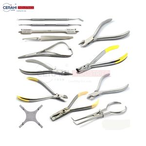 Kit d'instruments chirurgicaux dentaires orthodontiques Pince à cintrer les fils en acier inoxydable Outils de placement d'enlèvement de support CE ISO OEM - Product Image 1