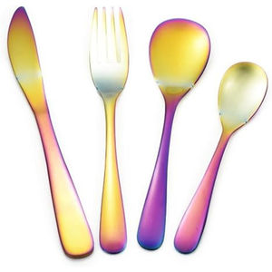 Personnalisé Fabriqué en Inde Adulte Enfant Sublimation Couverts En Acier Inoxydable Argent Poli Résine Poignée Couverts pour Table À Manger - Product Image 2